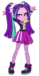 Size: 1000x1976 | Tagged: safe, artist:ajosterio, aria blaze, human, equestria girls, friendship through the ages, g4, clothes swap, simple background, solo, transparent background