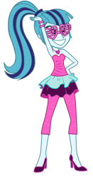 Size: 647x1234 | Tagged: safe, artist:ajosterio, sonata dusk, human, equestria girls, friendship through the ages, g4, bare shoulders, clothes swap, simple background, sleeveless, slender, solo, strapless, thin, transparent background
