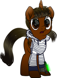 Size: 955x1292 | Tagged: safe, artist:php178, oc, oc only, oc:nocturnal vision, alicorn, pony, fallout equestria, g4, to where and back again, .svg available, alicorn oc, brown eyes, clothes, colored pupils, colored wings, confused, drawstrings, fallout equestria oc, female, folded wings, full body, glowing, gradient mane, gradient tail, gradient wings, holly, hoodie, horn, inkscape, looking at someone, looking at you, mare, movie accurate, music notes, nocturnal vision's striped hoodie, open mouth, pipbuck, ponified, realistic mane, show moviefied, simple background, solo, stare, staring at you, strap, striped hoodie, svg, tail, transparent background, vector, wide eyes, wing sleeves, wings, worried
