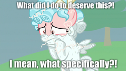 Size: 1280x720 | Tagged: safe, edit, edited screencap, screencap, cozy glow, pegasus, pony, g4, season 9, the ending of the end, big jack horner, caption, dreamworks, image macro, movie reference, petrification, puss in boots: the last wish, reference, shrek, solo, spoilers for another series, text