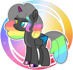 Size: 1944x1864 | Tagged: safe, artist:pastelnightyt, oc, oc only, alicorn, pony, base used, colored wings, female, hooves, mare, multicolored hooves, multicolored mane, simple background, solo, transparent background, two toned wings, wings