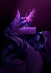 Size: 2167x3114 | Tagged: safe, oc, oc only, oc:twilight bloom, alicorn, pony, alicorn oc, female, high res, horn, mare, smiling, wings