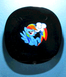 Size: 879x1028 | Tagged: safe, artist:malte279, rainbow dash, pegasus, pony, g4, animated, craft, making of, plate, porcelain, porcelain painting
