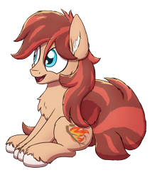 Size: 1800x2100 | Tagged: safe, artist:litrojia, oc, oc only, oc:cottonwood kindle, earth pony, pony, big tail, chest fluff, ear fluff, earth pony oc, male, open mouth, open smile, simple background, sitting, smiling, solo, stallion, tail, transparent background, unshorn fetlocks