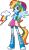 Size: 1826x3149 | Tagged: safe, rainbow dash, human, equestria girls, g4, official, .svg available, crossed arms, cutie mark, equestria girls prototype, eyebrows, female, high res, looking at you, ponied up, rainbow dash's cutie mark, simple background, smiling, smiling at you, solo, spread wings, stock vector, svg, transparent background, vector, wings