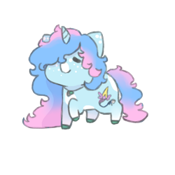 Size: 800x800 | Tagged: safe, artist:spritzles, oc, oc only, pony, unicorn, chibi, freckles, horn, raised hoof, simple background, solo, transparent background, unicorn oc