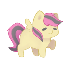 Size: 600x600 | Tagged: safe, artist:spritzles, oc, oc only, pegasus, pony, chibi, pegasus oc, raised hoof, simple background, solo, transparent background, wings