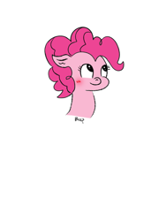 Size: 1200x1600 | Tagged: safe, artist:beepbeep, pinkie pie, earth pony, pony, g4, bust, female, mare, simple background, solo, white background