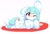 Size: 2048x1380 | Tagged: safe, artist:bubbletea, oc, oc only, oc:uki, pegasus, pony, blushing, floppy ears, looking at you, lying down, one eye closed, simple background, smiling, solo, white background, wink, winking at you