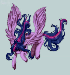 Size: 3515x3776 | Tagged: safe, artist:twivela, twilight sparkle, alicorn, pegasus, pony, female, mare, solo, twilight sparkle (alicorn), wings