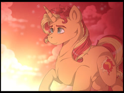 Size: 1280x960 | Tagged: safe, artist:binibean, sunset shimmer, pony, unicorn, g4, female, solo