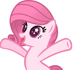 Size: 899x860 | Tagged: safe, artist:livvynatural, artist:muhammad yunus, oc, oc only, oc:annisa trihapsari, earth pony, pony, base used, beautiful, cute, earth pony oc, female, happy, ibispaint x, mare, ocbetes, open mouth, open smile, pretty, simple background, smiling, solo, starry eyes, transparent background, wingding eyes