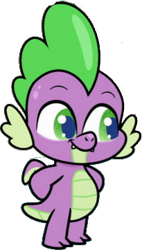 Size: 205x361 | Tagged: safe, edit, edited screencap, editor:pascalmulokozi2, screencap, spike, dragon, g4.5, my little pony: pony life, background removed, cute, male, not a vector, simple background, solo, spikabetes, transparent background, winged spike, wings