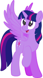 Size: 1280x2326 | Tagged: safe, artist:alexdti, twilight sparkle, alicorn, pony, g4, horn, simple background, solo, transparent background, twilight sparkle (alicorn), wings