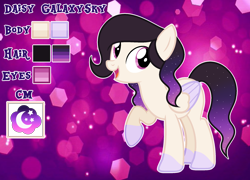 Size: 2228x1600 | Tagged: safe, artist:cindystarlight, oc, oc only, oc:daisy galaxysky, pegasus, pony, female, mare, reference sheet, solo