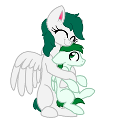 Size: 564x592 | Tagged: safe, oc, oc only, pegasus, pony, base used, colt, female, foal, hug, male, mare, mother and child, mother and son, simple background, white background, wings