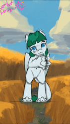 Size: 914x1626 | Tagged: safe, artist:zlatdesign, oc, oc:mint wellington, sphinx, animated, belly, belly button, bipedal, blue sky, commission, dancing, default dance, field, food, fortnite, fortnite dance, fortnite default dance, frame by frame, funny, meme, no sound, raised hoof, smiling, sphinx oc, webm, wheat