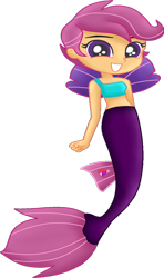 Size: 392x663 | Tagged: safe, artist:liniitadash23, scootaloo, mermaid, seapony (g4), equestria girls, g4, my little pony: friendship is magic, surf and/or turf, equestria girls-ified, fin wings, fins, mermaidized, seaponified, seapony scootaloo, simple background, solo, species swap, transparent background, wings