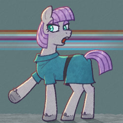 Size: 2048x2048 | Tagged: safe, artist:purrtal2, maud pie, earth pony, pony, g4, high res, lesbian pride flag, pride, pride flag, solo, transgender pride flag, turned head