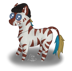 Size: 968x949 | Tagged: safe, artist:loopina, oc, oc only, oc:yuzkad grisj, zebra, commission, figurine, ponysona, simple background, solo, transparent background