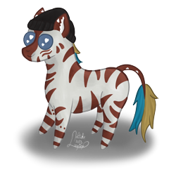 Size: 968x949 | Tagged: safe, alternate version, artist:loopina, oc, oc only, oc:yuzkad grisj, zebra, commission, figurine, ponysona, simple background, solo, transparent background