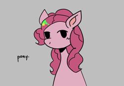 Size: 2048x1423 | Tagged: safe, artist:mlpstim, pinkie pie, earth pony, pony, g4, female, gray background, looking at you, mare, simple background, solo