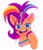 Size: 1765x2048 | Tagged: safe, artist:saphypone, sunny starscout, earth pony, pony, g5, mane melody, my little pony: tell your tale, spoiler:g5, spoiler:my little pony: tell your tale, 2022, alternate hairstyle, female, mane stripe sunny, mare, old art, simple background, solo, white background