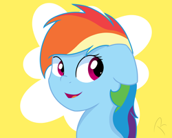 Size: 2500x2000 | Tagged: safe, artist:reinbou, rainbow dash, pegasus, pony, g4, high res, simple background, solo