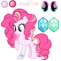 Size: 2048x2048 | Tagged: safe, artist:harmonyvitality-yt, oc, oc only, oc:candy cake, earth pony, pony, g4, earth pony oc, eyelashes, female, high res, mare, offspring, parent:cheese sandwich, parent:pinkie pie, parents:cheesepie, raised hoof, simple background, solo, transparent background