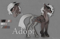 Size: 5512x3622 | Tagged: safe, oc, pony, robot, robot pony, skeleton pony, adoptable, bone, skeleton, solo