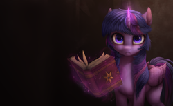 Size: 7800x4800 | Tagged: safe, artist:zetamad, twilight sparkle, alicorn, pony, g4, glowing, glowing horn, horn, magic, magic aura, solo, telekinesis, twilight sparkle (alicorn)