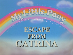 Size: 960x720 | Tagged: safe, screencap, g1, my little pony 'n friends, my little pony: escape from catrina, logo, my little pony logo, no pony, rainbow, title card