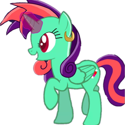 Size: 1536x1536 | Tagged: safe, artist:skycandy, oc, oc only, oc:skycandy, alicorn, pony, alicorn oc, ear piercing, earring, female, horn, jewelry, piercing, png, simple background, solo, transparent background, wings