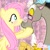 Size: 1080x1080 | Tagged: safe, artist:flutterinreall, discord, fluttershy, butterfly, draconequus, pegasus, pony, discordant harmony, g4, abstract background, blushing, duo, duo male and female, eye contact, female, flower, glasses, looking at each other, looking at someone, male, mare, outline, ship:discoshy, shipping, show accurate, simple background, spread wings, straight, white background, white outline, wings