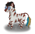 Size: 968x949 | Tagged: safe, alternate version, artist:loopina, oc, oc only, oc:yuzkad grisj, zebra, commission, figurine, ponysona, simple background, solo, transparent background