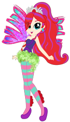 Size: 1179x2037 | Tagged: safe, artist:gihhbloonde, artist:user15432, fairy, human, equestria girls, g4, alternate hairstyle, base used, clothes, colored wings, crossover, crown, ear piercing, earring, equestria girls style, equestria girls-ified, fairy wings, fairyized, female, final fantasy, fins, gradient wings, jewelry, long hair, looking at you, open mouth, piercing, pink wings, ponytail, red hair, regalia, shoes, simple background, sirenix, solo, sparkly wings, transparent background, white mage, wings, winx, winx club, winxified