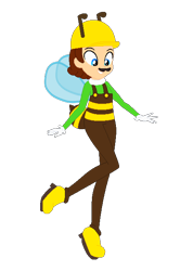 Size: 438x661 | Tagged: safe, artist:selenaede, artist:user15432, bee, human, insect, equestria girls, g4, antenna, antennae, barely eqg related, base used, bee luigi, bee wings, clothes, crossover, equestria girls-ified, gloves, luigi, male, shirt, shoes, simple background, super mario bros., super mario galaxy, transparent background, undershirt, wings