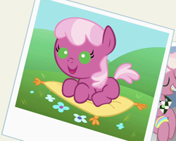 Size: 1800x1440 | Tagged: safe, artist:beavernator, edit, edited screencap, screencap, cheerilee, earth pony, pony, call of the cutie, g4, season 1, baby, baby cheerilee, baby pony, cheeribetes, cute, eyes closed, female, filly, foal, mare, open mouth, open smile, smiling