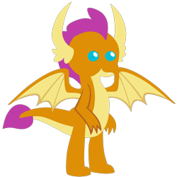 Size: 2387x2385 | Tagged: safe, artist:php170, smolder, dragon, g4, dragoness, female, high res, horn, pointy ponies, simple background, solo, tail, teenaged dragon, transparent background, vector, wings