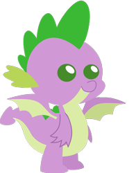 Size: 1393x1869 | Tagged: safe, artist:php170, spike, dragon, g4, cute, female, horn, male, pointy ponies, simple background, smiling, solo, spikabetes, tail, transparent background, vector, winged spike, wings