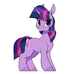 Size: 2050x2100 | Tagged: safe, artist:aquaticvibes, twilight sparkle, pony, unicorn, g4, high res, simple background, solo, unicorn twilight, white background