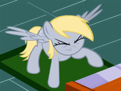 Size: 498x373 | Tagged: safe, artist:mysteryben, derpy hooves, pegasus, pony, epic rage time, g4, angry, animated, female, gif, mare, screaming, solo