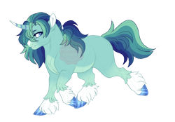Size: 2900x2014 | Tagged: safe, artist:gigason, oc, oc only, oc:evergreen emerald, pony, unicorn, female, high res, horn, mare, simple background, solo, transparent background, unicorn oc, unshorn fetlocks