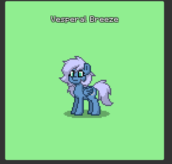 Size: 433x413 | Tagged: safe, oc, oc only, oc:vesperal breeze, pegasus, pony, pony town, female, mare, pegasus oc, pixel art, solo, standing