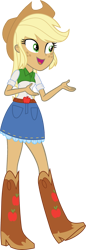Size: 761x2207 | Tagged: safe, artist:starryshineviolet, edit, vector edit, applejack, human, equestria girls, equestria girls specials, g4, my little pony equestria girls: dance magic, apple, applejack's hat, belt, blonde, blonde hair, boots, clothes, cowboy boots, cowboy hat, cowgirl, cute, cutie mark on clothes, denim, denim skirt, female, food, freckles, full body, green eyes, hat, high heel boots, human coloration, jackabetes, realism edits, shirt, shoes, simple background, skirt, solo, stetson, tanned, transparent background, vector