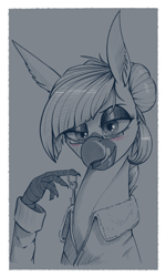 Size: 750x1250 | Tagged: safe, artist:stray prey, oc, oc only, oc:thunder shores, hippogriff, hippogriff oc, key, licking, licking lips, solo, tongue out