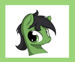 Size: 1208x1000 | Tagged: safe, artist:ricy, oc, oc:anon stallion, earth pony, pony, bust, earth pony oc, looking at you, portrait, simple background, simple shading, smiling, solo