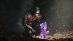 Size: 1200x676 | Tagged: safe, edit, edited screencap, screencap, pipp petals, human, pegasus, pony, g5, my little pony: make your mark, spoiler:my little pony: make your mark, ant-man, female, mare, marvel, pipp is short, tiny