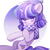 Size: 1772x1772 | Tagged: safe, artist:corpse, oc, oc only, oc:delia ino, pony, unicorn, chinese, cute, horn, purple hair, shy, solo, unicorn oc