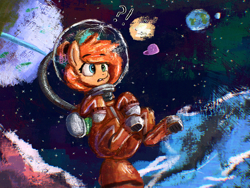 Size: 1000x750 | Tagged: safe, artist:phutashi, oc, oc only, oc:rusty gears, pony, solo, space, spacesuit